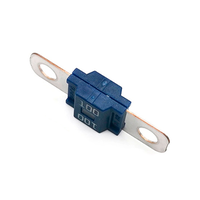 Запобіжник плоский SBFW-L-100, 100A, 58V, M6, 12х41mm, Blue Зображення