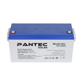Акумуляторна батарея PANTEC  150-12 GEL 12V 150 Ah (483 x 170 x 238), 43.6 kg Grey Q1/48 Зображення