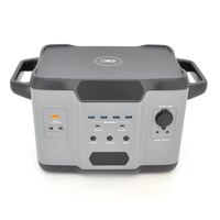Портативна зарядна станція XO-PSA-1200Q потужністю 1200W, (1080Wh/ 300000mAh), Output: 3AC+ 2USB+ 1Type-C+ 2DC+1 *Cigarette Lighter Female, Black Зображення
