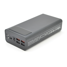 PowerBank XO-PR124-40000mAh, Input: 5 V/2A, (Micro, Type-C, Lightning), Output: 5 V/2 A, (4xUSB, Type-C), Q16, plastic, black Зображення
