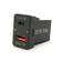АЗУ FPUV-B, PD+QC3.0, Type-C: 30W, 5V-3A/9V-3A/12V-2.5A, USB: 18W, 5V-3.4A/9V-2A/12V-1.5A, 33x23mm, LED Blue, Black Изображение