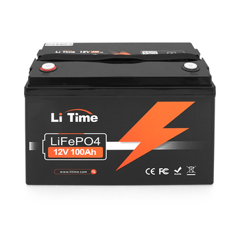 Аккумуляторная батарея LiFePO4 Li-TIME 12.8V 100Ач 1280Wh,(100/100A), BASIC, M8, до 6000 циклів, 329*172*214mm Изображение