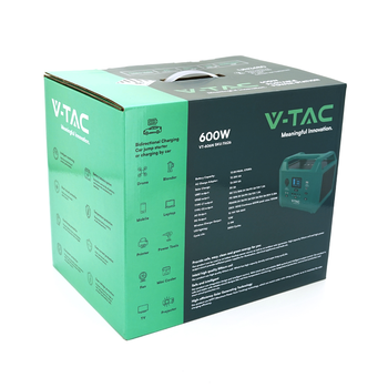 Портативна станція V-TAC Power VT-606N, LiFePO4(IRF32135 12.8V 45Ah/576Wh), PEAK 1000W, 18W 5V3.5A, PD18W, PD65W, 295*206*2285 мм. 7.8 кг Зображення