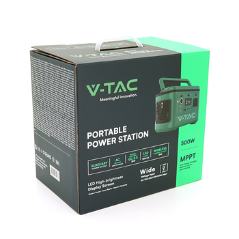 Портативне джерело живлення V-TAC VT-606, 500W, ( 26.2Ah /21.6V 568Wh)(275x170x200) 5.4kg Зображення