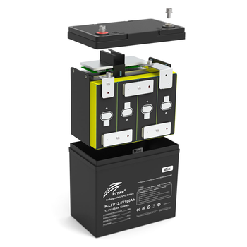 Акумуляторна батарея Ritar LiFePO4 12,8V 100Ah mini, 1280Wh BMS50@4S (229 х 138 х 210 мм), 9.9kg Изображение