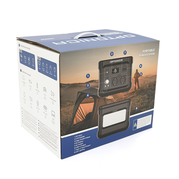 Зарядна станція Optonica B400-A1. Ємність 320Wt/h, Потужність 400Вт. Out:2xAC230, 2хDC13.3V/10A, USB-3x5V/2.4A, Type-C 60W(PD), 237х195х190мм. 5.9кг Изображение