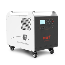 Must HBP1800-2024OS 2560W LiFePO4 LCD, 24VDC, PV /60A MPPT, 	230V ±5%, 6000 cycle 80% DOD, 25°C, 4xUSB, 2x12V1A, Type-C, 3xAC 220V, 275*324*403, 24KG Зображення