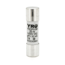 Плавкий запобіжник YROPV-30, 20A, 1000Vdc, 10×38mm, постійна напруга, 10 штук в упаковці, ціна за 1 штуку Изображение