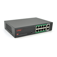 8ми портовий PoE комутатор з автоперезапуском ONV-H1108PSD, 8хРоЕ 100 Мбіт + 2хUplink 100 Мбіт до 250м, IEEE802.3af/at, загальна потужність120 Вт Зображення
