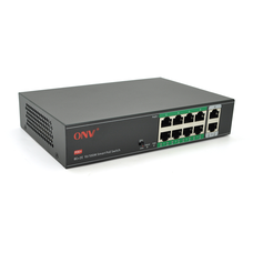 8ми портовий PoE комутатор з автоперезапуском ONV-H1108PSD, 8хРоЕ 100 Мбіт + 2хUplink 100 Мбіт до 250м, IEEE802.3af/at, загальна потужність120 Вт Зображення