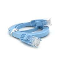 Патч-корд литий плоский WEEPDA, UTP, RJ45, Cat.6, 1.5m, синій Зображення