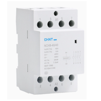 Контактор CHINT NCH8-40/40 220V,40А, 26kW, 4NO, на DIN-рейку, 85*65,5*54мм Зображення