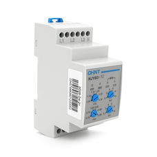 Реле контролю фаз CHINT NJYB3-12 AC220V, 3F4P, Захист U+(1,05~1,3)*Us/U-(0,7~0,95)*Us,Затримка 0,1~10с,Захист обриву/послідовності фаз, Ue240/415V, Ie0.75/0.47, 1CO+1NO Изображение