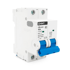 Автоматичний вимикач постійного струму CHNT CB-63DC 2P 63A, DC500V, 6kA, DIN, 86*36*49.5mm Изображение