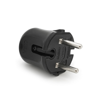 Вилка VIKO без заземлення (mimoza) 7.5А 260V, Black. ПВХ Зображення