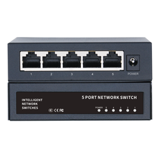 Комутатор Merlion MG1005 5 портів Ethernet 10/100/1000 Мбіт/сек. метал, DC 5V 2A. Блок живлення у комплекті Зображення