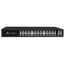 Комутатор Merlion MG1026 26 портів Ethernet 10/100/1000 Мбіт/сек. метал AC220V. Изображение