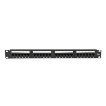Патч-панель RITAR 24 порти UTP DUAL кат 6 19 "1U НЕ екранована чорна Q25 Зображення