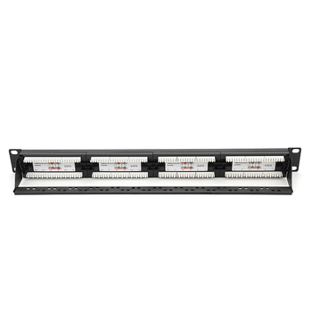 Патч-панель RITAR 24 порти UTP DUAL кат 6 19 "1U НЕ екранована чорна Q25 Зображення