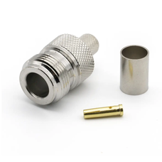 Роз'єм N Type Female під обтиск на кабель RG6/RG5/LMR-300/RG304/5D-FB/РК-75 ціна за 1 шт Изображение