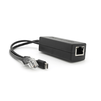 POE спліттер AOT-0524 48V-5V, RJ45, Mini-USB (10/100Мбіт, Вхід-48V/Вихід 5V 2.4А) Зображення