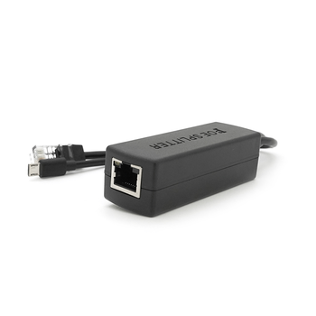 POE спліттер AOT-0524 48V-5V, RJ45, Mini-USB (10/100Мбіт, Вхід-48V/Вихід 5V 2.4А) Зображення