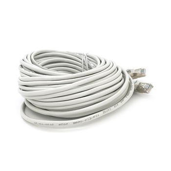Патч-корд литий MERLION, FTP, RJ45, Cat.5e, 15m, сірий, CCA, Q200 Зображення