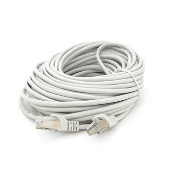 Патч-корд литий MERLION, FTP, RJ45, Cat.5e, 15m, сірий, CCA, Q200 Зображення