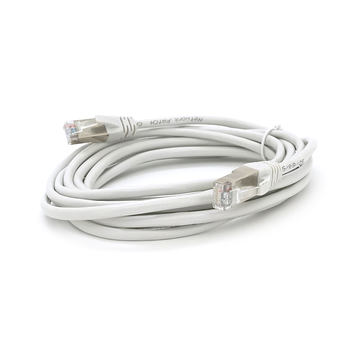 Патч-корд литий MERLION, FTP, RJ45, Cat.5e, 3m, сірий, CU, Q200 Зображення