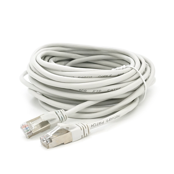 Патч-корд литий MERLION, FTP, RJ45, Cat.5e, 10m, сірий, CU, Q200 Зображення