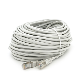 Патч-корд литий MERLION, FTP, RJ45, Cat.5e, 30m, сірий, CU, Q200 Зображення