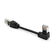 Патч-корд литий UTP, RJ45(прямий/кутовий), неекранований, UTP5e 0.13m,patch D=4.9mm AWG26 1x90°  CU,чорний, Q200 Изображение