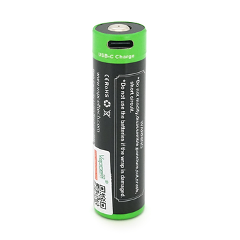 Акумулятор 18650 Li-Ion Vapcell P1838A, 3800mAh, 10A, 3.6V (2.5-4.2V), USB type-c, 2 шт. в упаковці, ціна за 1 шт Зображення