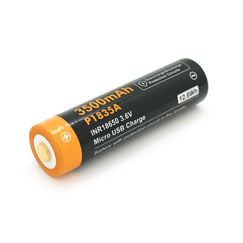Акумулятор 18650 Li-Ion Vapcell P1835A, 3500mAh, 10A, 3.6V (2.5-4.2V), Micro USB, 2 шт. в упаковці, ціна за 1 шт. Зображення