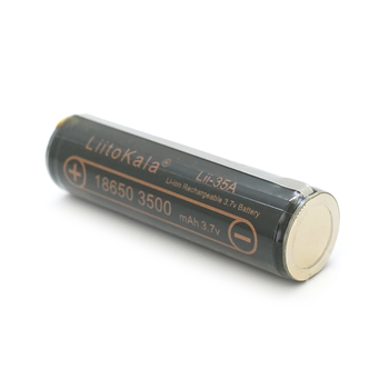 Акумулятор 18650 Li-Ion LiitoKala Lii-35A-PCB, Protected, 3500mAh (3300-3500mAh), 3.7V (2.75-4.2V), Black Зображення