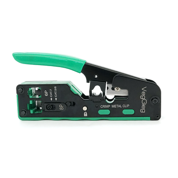 Інструмент VegGieg V-E111 для обтискання RJ-45 (8P8C) та RJ-12/11 (6P6C) 4P4C, Чорно/Зелені Q10 Зображення