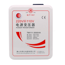Перетворювач напруги трансформаторний універсальний TM111-3000VA Input 220 V/Output 110V+ універсальна розетка Зображення