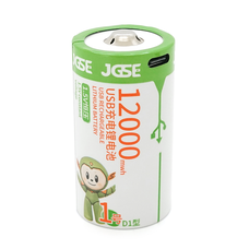 Акумулятор JGSE AA/D Lithium, 1.5V 12000mWh, Type-C 5V, 32*61mm Зображення