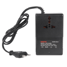 Перетворювач напруги трансформаторний 200W Input 220 V / Output 110V, + універсальна розетка Зображення