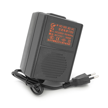 Перетворювач напруги трансформаторний 300W Input 220 V / Output 110V, + універсальна розетка Зображення