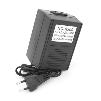 Перетворювач напруги трансформаторний 300W Input 220 V / Output 110V, + універсальна розетка Зображення