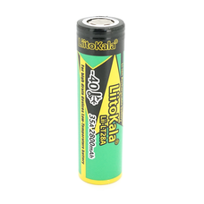 Акумулятор 18650 Li-Ion LiitoKala LT28A, 2800mAh , 35A, 3.7V (2.5-4.2V), 18.3*65.05mm, LowTemp-40-60℃, Black/Green Изображение