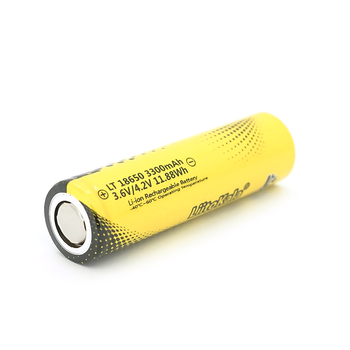 Акумулятор 18650 Li-Ion LiitoKala LT33A, 3300mAh, 3.7V (2.5-4.2V), 18.3*64.8mm, LowTemp-40-60℃, Black/Yellow Зображення