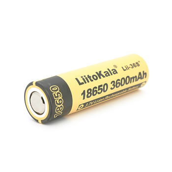 Акумулятор 18650 Li-Ion LiitoKala Lii-36S+, 3600mAh, 3.7V (2.75-4.2V), 65.5mm x 18.5mm, , Black/Yelow Изображение