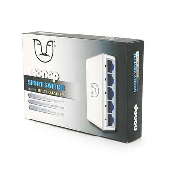 Комутатор ALFA S105 5 портів Ethernet 10/100 Мбіт/сек, BOX Q120 Зображення