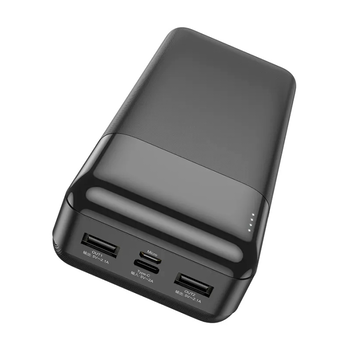 Power Bank HOCO J72B 30000mAh, USB+Type-C, 2A, Black, 0.630kg, Box Зображення