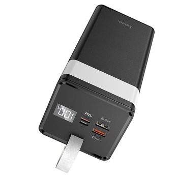 Power Bank HOCO J86A 50000mAh, 2USB+Type-C, 22.5W+PD20W, ліхтарик, Black, 0.975kg Зображення