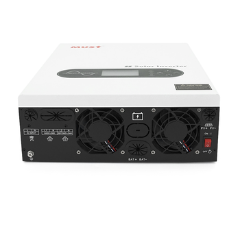 Гібридний інвертор MUST PV18-6048ECO. 6000W, 48V, струм заряду 100A, 170-280V, MPPT (100А, 60-360 Vdc), 318×454×122.5 мм. 9 кг. Зображення