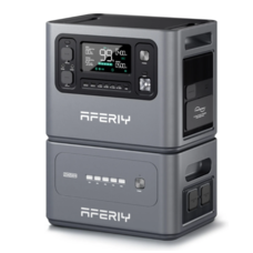 Портативна станція AFERIY AF-P280, LiFePO4, що розширюється від 2048Втч(max2800)Вт,MPPT 11.5-50В-20А(2*600Вт),out220v. LED. 2-USB,4xType-C PD20/100Вт,DC+прикурювач 12В/10А,398*280*315/398*280*220 мм22kg+19kg Изображение