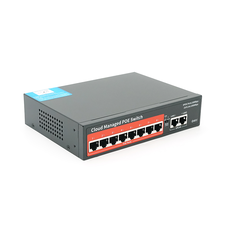 8-портовий керований PoE комутатор YOSO YO208G-120 з 8 портами POE 100Мбіт + 2 UP-Link 1000Мбіт, 52V/120W. APP-Amitres Изображение